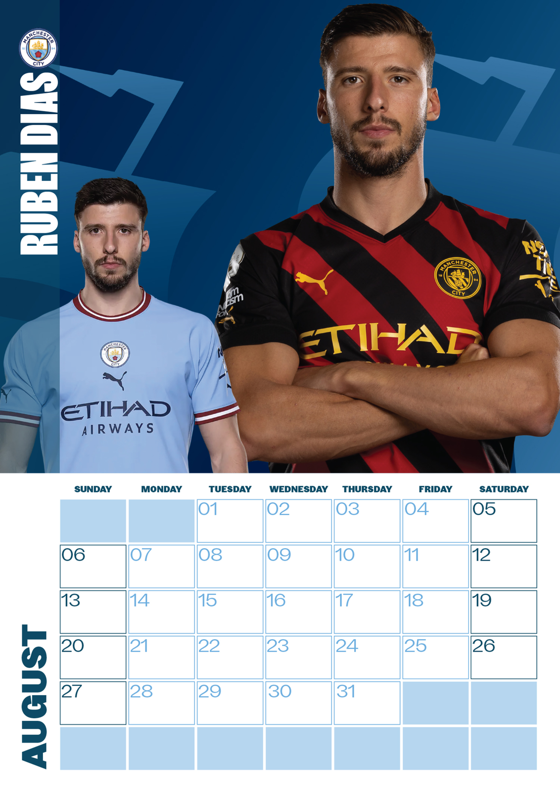 Calendario de 2023 del Manchester City Official Man City Store