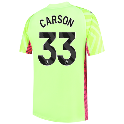 Manchester City Goalkeeper Jersey 2023/24 with CARSON 33 printing