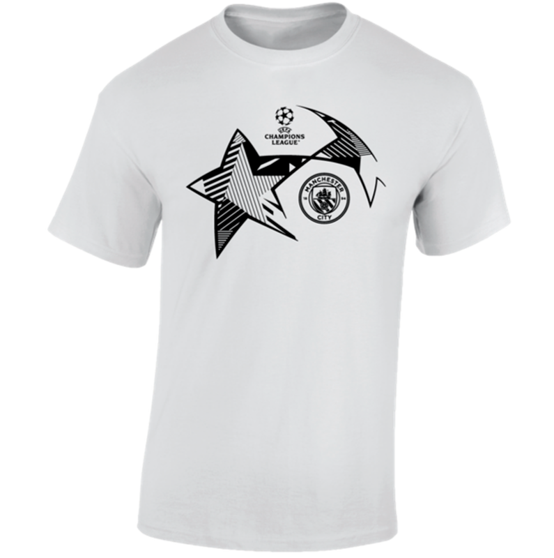 MCFC UCL MENS STARBALL GRAPHIC TEE - white