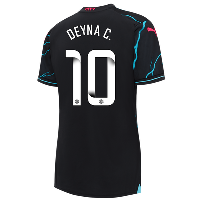 Camiseta Mujer 3ª Equipación Manchester City 2023/24 con estampado de DEYNA C. 10