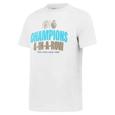 Kids' Manchester City 'Four In a Row' Premier League Victory Tee 2023/24