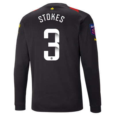 Manchester City Away Jersey 2022/23 long sleeve with STOKES 3 printing