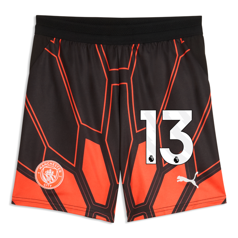 Kids' Man City Goalkeeper Shorts 2026/27 With #13 hot heat-puma black - Check out all Manchester City shorts online - Official Manchester City FC store