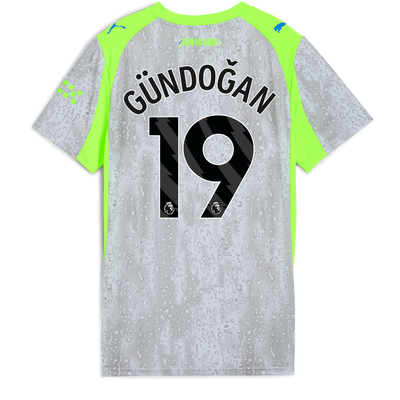 Womens' Manchester City Third Jersey 2025/26 With GÜNDOĞAN 19 Printing