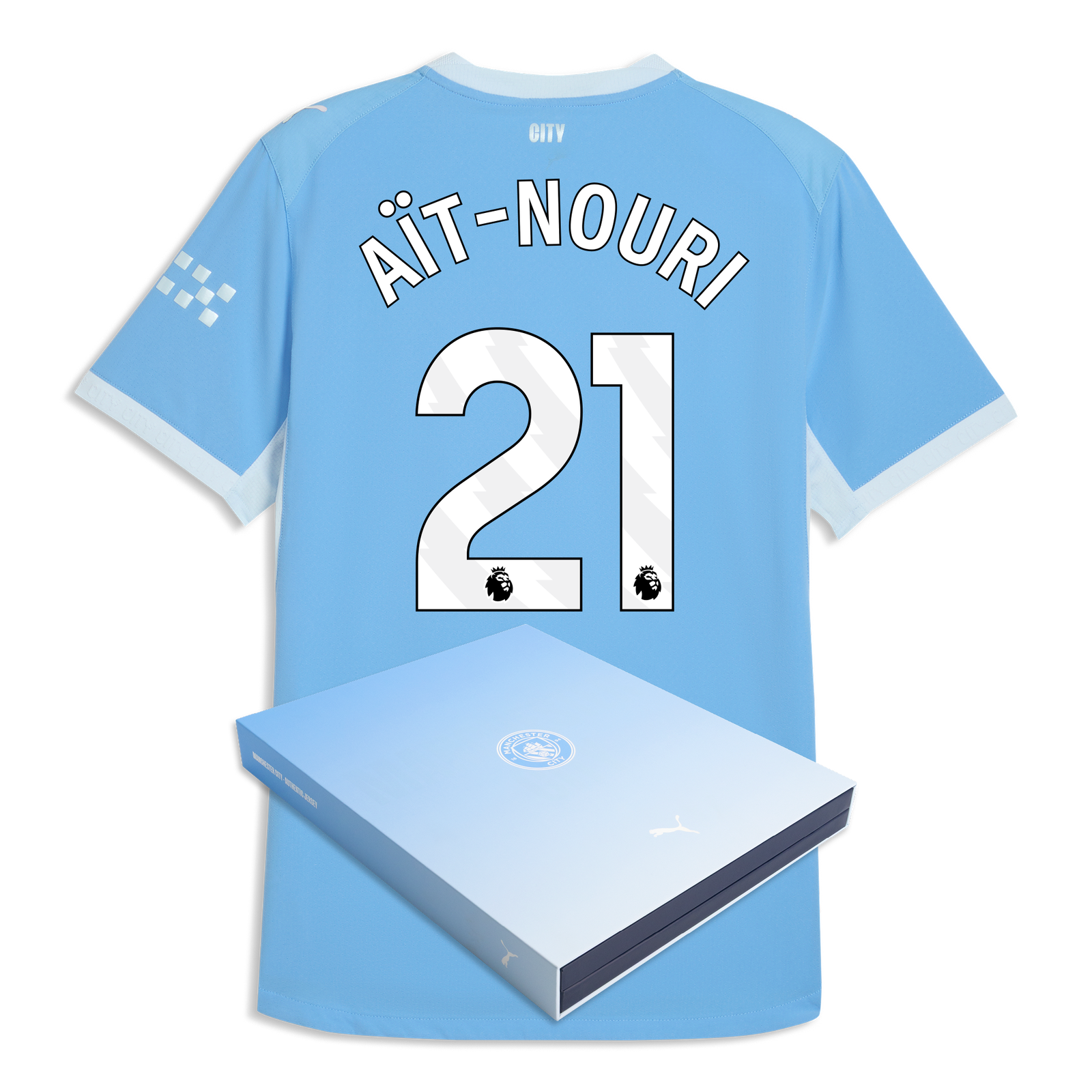 Manchester City レプリカ　AIT-NOURI 21 サイズM Manchester City Home Authentic Jersey 2026/27 With AÏT-NOURI 21