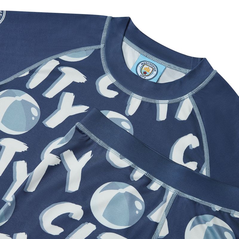MCFC FW KIDS RASH SUIT SET - navy