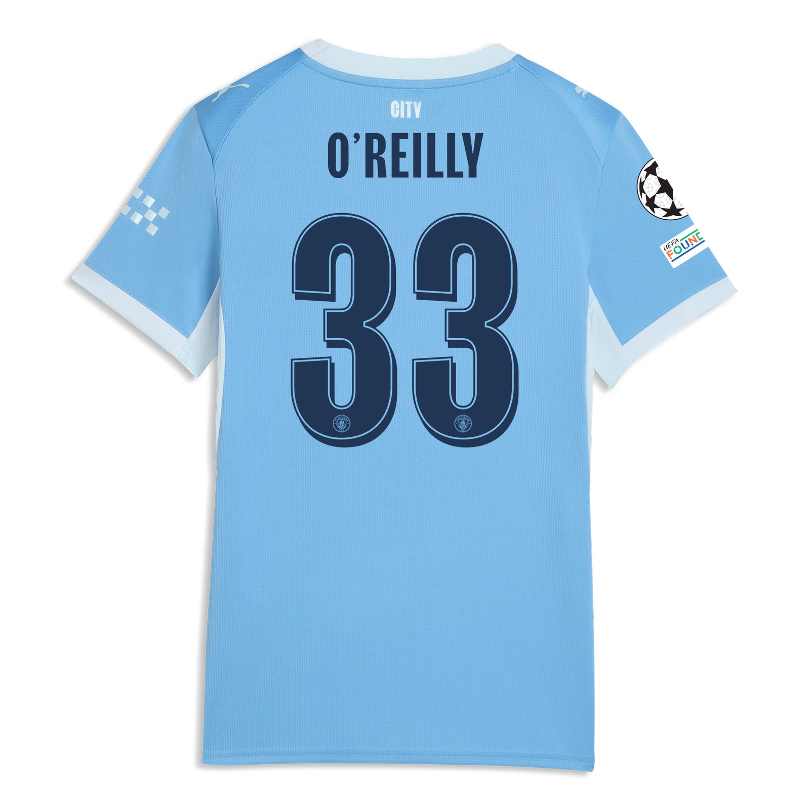 Women's Manchester City Home Jersey 2026/27 With O'REILLY 33