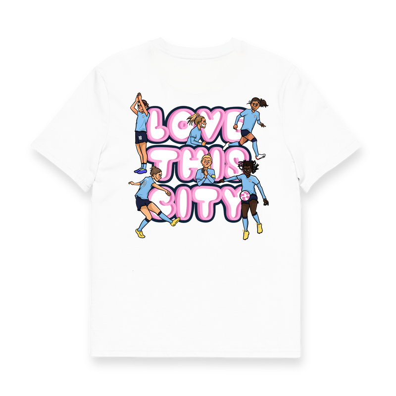 MCFC AFTA LOVE THIS CITY TEE - white