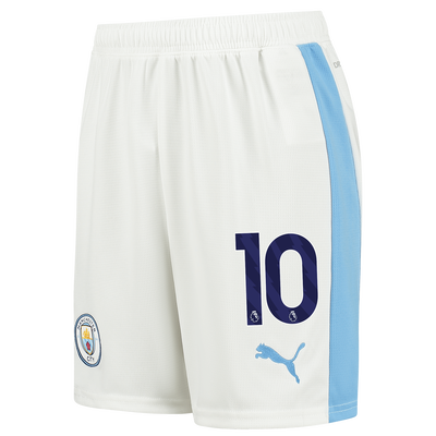 Kids' Manchester City Football Shorts 2023/24 with #10