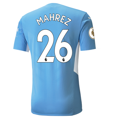 Manchester City Home Authentic Shirt 21/22 with Riyad Mahrez printing