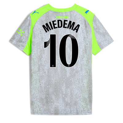 Kids' Manchester City Third Jersey 2025/26 With MIEDEMA 10 Printing