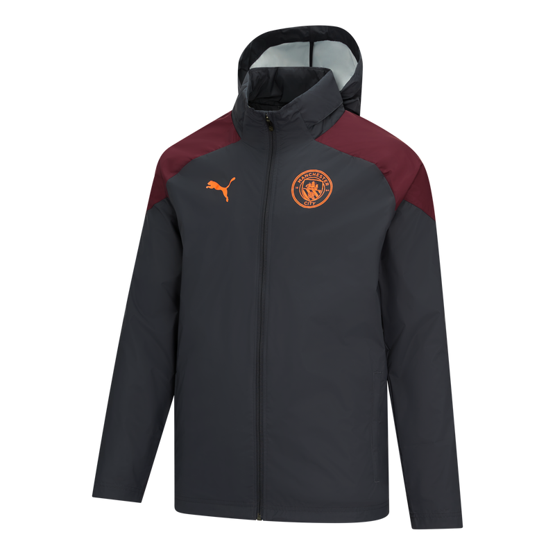 MCFC TR KIDS TRAINING ALL WEATHER JACKET - grey