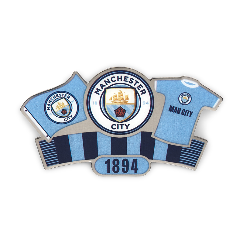 Manchester City Collage Pin Badge | Official Man City Store