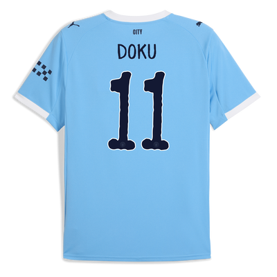 Maillot domicile Manchester City 2025/26 avec impression DOKU 11