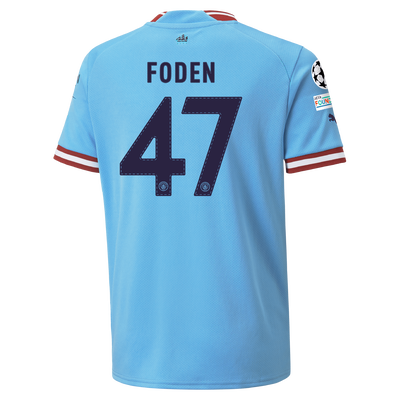 Kids' Manchester City Home Jersey 22/23 with FODEN 47 printing