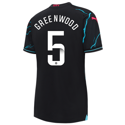Women's Manchester City Third Jersey 2023/24 with GREENWOOD 5 printing