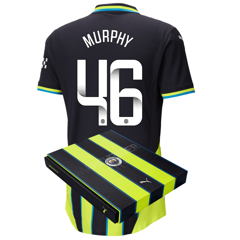 Man City Authentic Away Jersey 24/25 With MURPHY 46 printing in Gift Box new navy - Size M from polyester for males  - Official Manchester City FC store