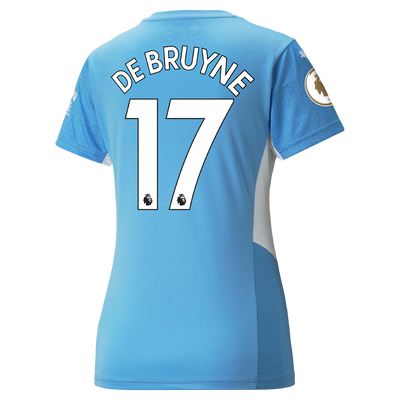 Womens Manchester City Home Shirt 21/22 with Kevin de Bruyne printing
