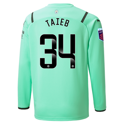 Kids Manchester City Goalkeeper Shirt 21/22 with Karima Benameur Taieb printing
