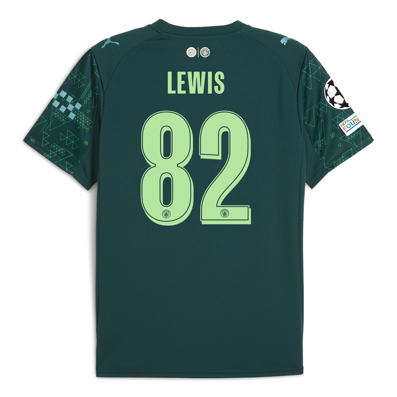 Man City EA SPORTS FC Jersey 2025/26 With LEWIS 82 Printing green - Check out all Manchester City t-shirts online - Official Manchester City FC store