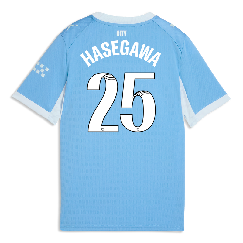 ウェア PUMA Manchester City HASEGAWA 25 Jersey Kids' Manchester City Home Jersey 2026/27 With HASEGAWA 25