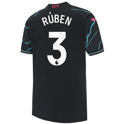Kids' Manchester City Third Jersey 2023/24 with RÚBEN 3 printing