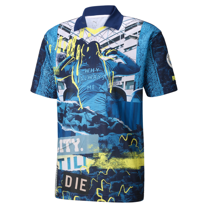 MCFC LW MENS FTBLNRGY+ RETRO JERSEY - bright blue
