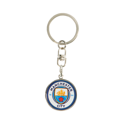 Porte-clés rond avec écusson du club Manchester City