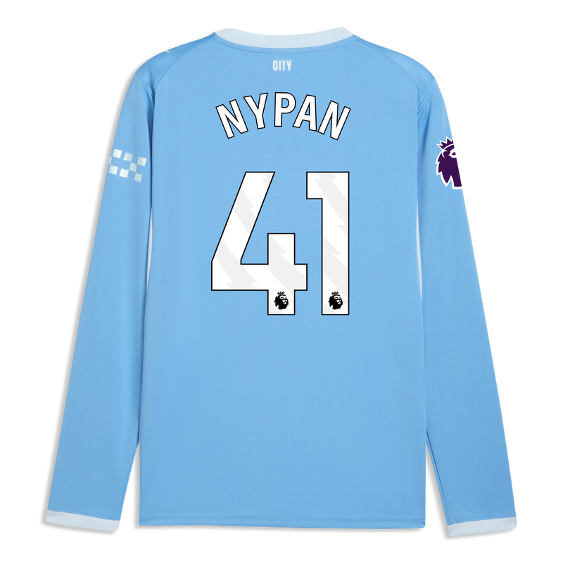 Man City Home Jersey 2026/27 Long Sleeve With NYPAN 41 Printing  blue-icy blue - Check out all Manchester City t-shirts online