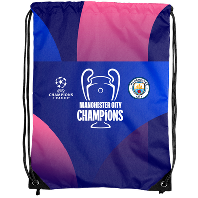 Bolsa para el gimnasio con capucha de la Champions del Manchester City