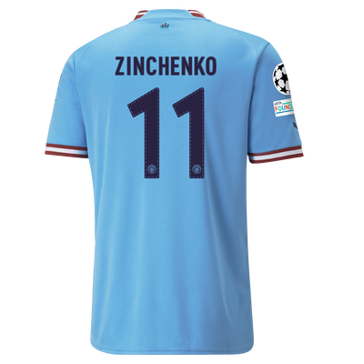 Manchester City Home Jersey 22/23 with ZINCHENKO 11 printing