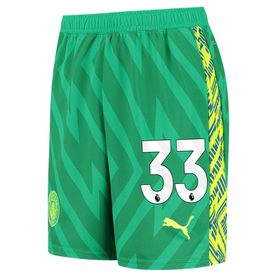 Kids' Manchester City Goalkeeper Shorts 2023/24 with #33