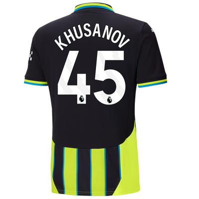 Manchester City Away Jersey 2024/25 With KHUSANOV 45 Printing