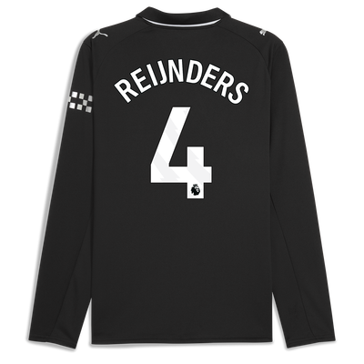 Manchester City Uitshirt 2025/26 Lange Mouw Met REIJNDERS 4 Bedrukking