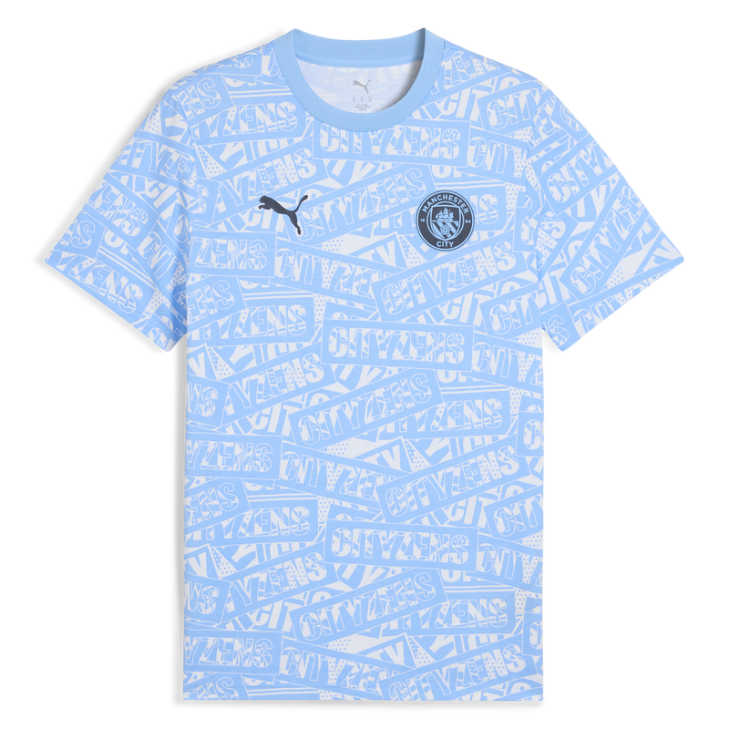 MCFC LW MENS FTBLCULTURE TEE AOP - team light blue