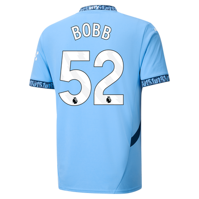 Manchester City Home Jersey 2024/25 With BOBB 52 Printing