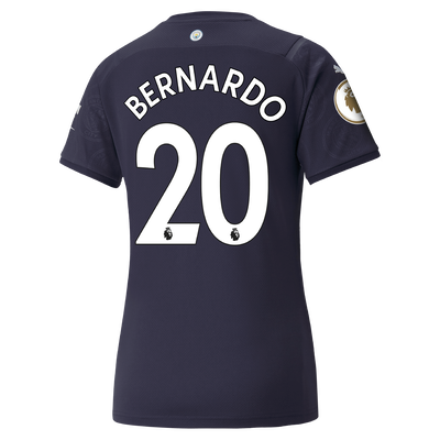 Womens Manchester City 3rd Shirt 21/22 with Bernardo Silva printing