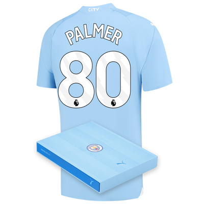 Manchester City Authentic Heimtrikot 2023/24 mit PALMER 80 Aufdruck in Geschenkbox
