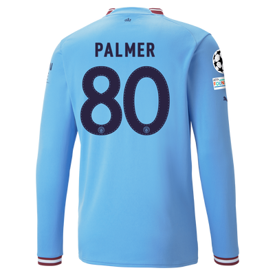 Manchester City Home Jersey 2022/23 long sleeve with PALMER 80 printing