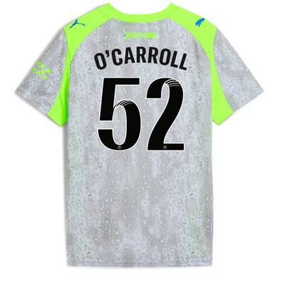 Kids' Manchester City Third Jersey 2025/26 With O'CARROLL 52 Printing