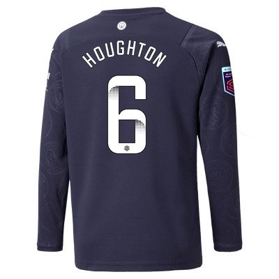 Kids Manchester City 3rd Shirt Long Sleeve 21/22 with Steph Houghton printing