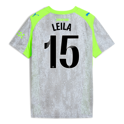 Camiseta Manchester City Tercera para niños 2025/26 con estampado de LEILA 15 Printing