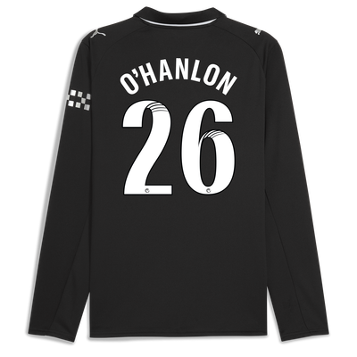 Manchester City Away Jersey 2025/26 Long Sleeve With O'HANLON 26 Printing