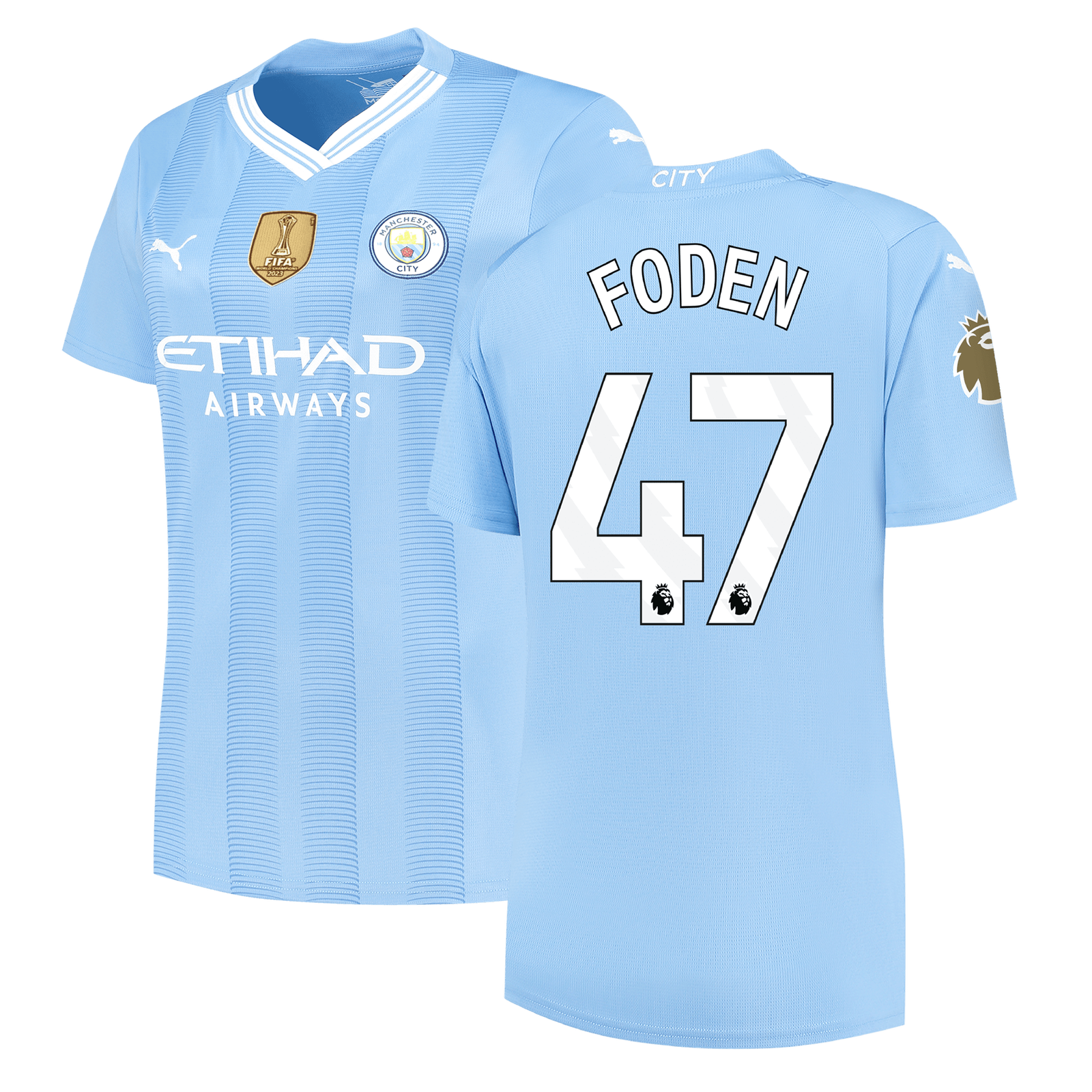 Women's Manchester City Home Jersey 2023/24 with FODEN 47 printing 