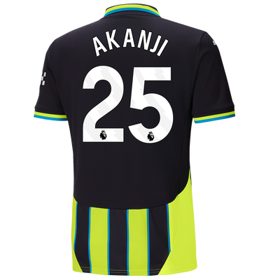 Manchester City Away Jersey 2024/25 With AKANJI 25 Printing