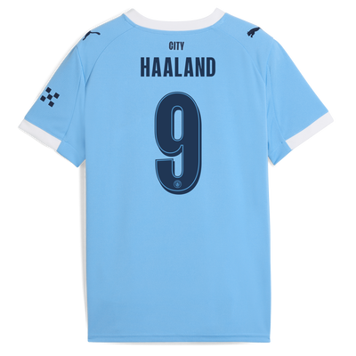 Manchester City Thuisshirt 2025/26 voor kinderen en HAALAND 9 bedrukking