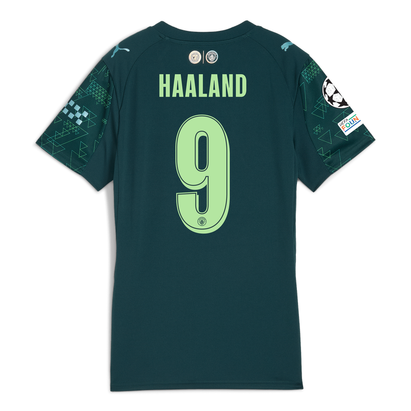 Womens Man City EA SPORTS FC Jersey 2025/26 With HAALAND 9 Printing green - Check out all Manchester City t-shirts online