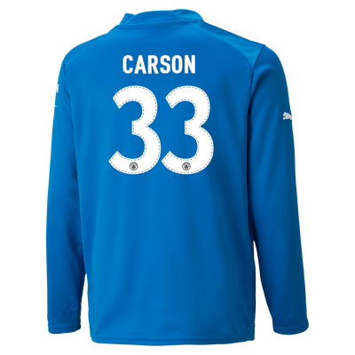 Manchester City Maglia Portiere Bambino manica lunga 2022/23 con stampa CARSON 33