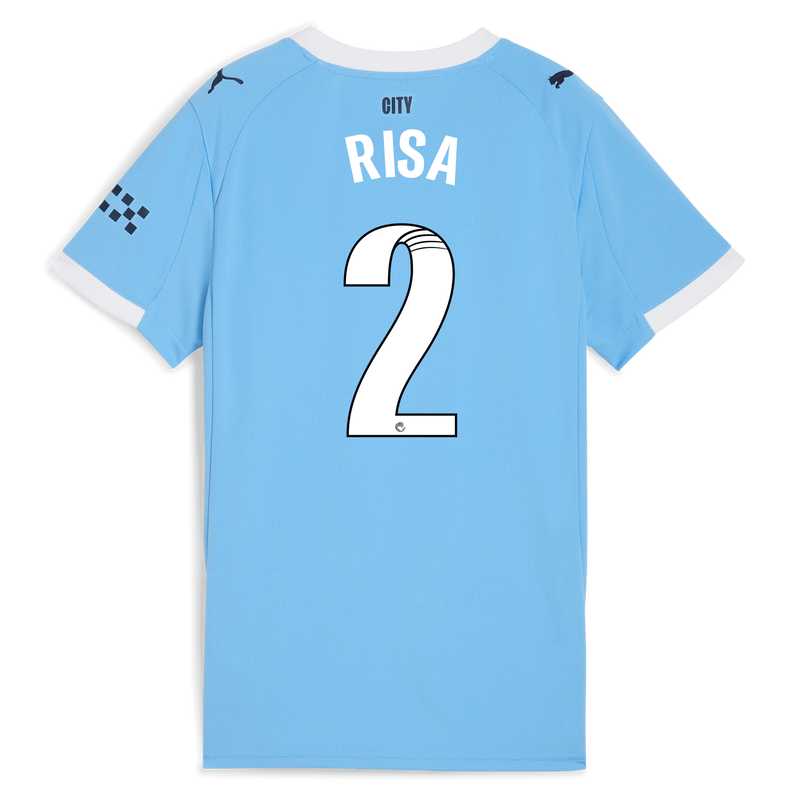 Women's Man City Home Jersey 2025/26 With RISA 2 Printing  blue - Check out all Manchester City t-shirts online - Official Manchester City FC store