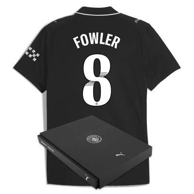 Manchester City Away Authentic Jersey 2025/26 With FOWLER 8 Printing in Gift Box